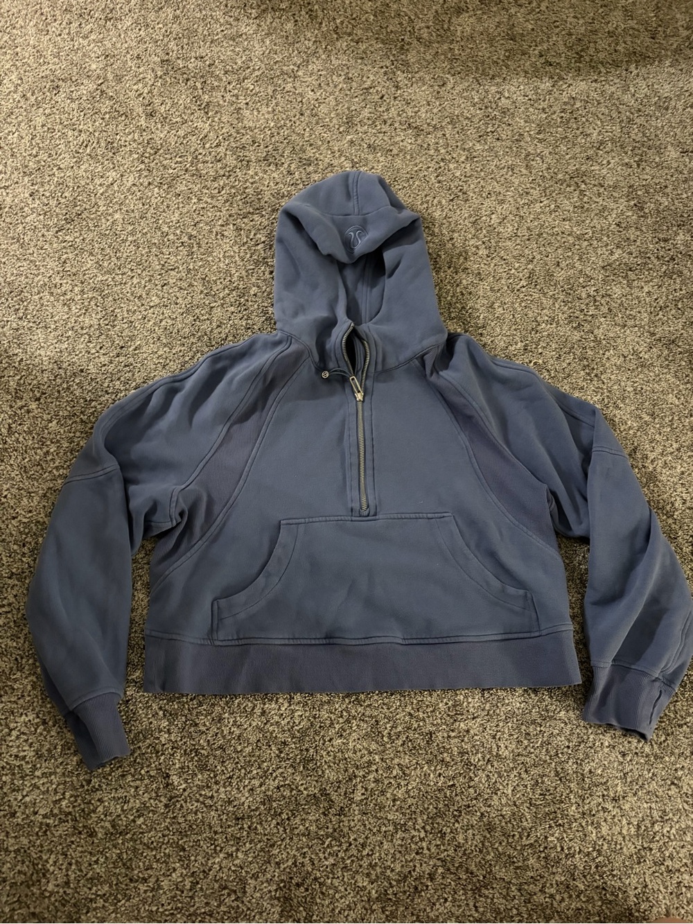 lululemon athletica cropped half zip scuba sweatshirt
